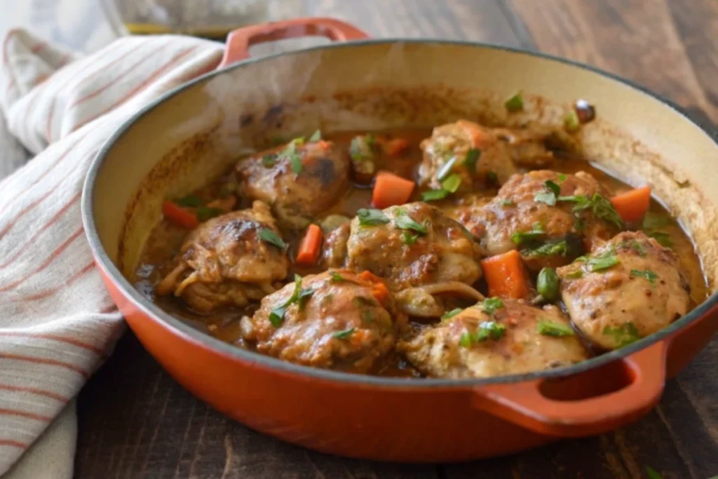 Naturally delicious chicken tagine with apricots.